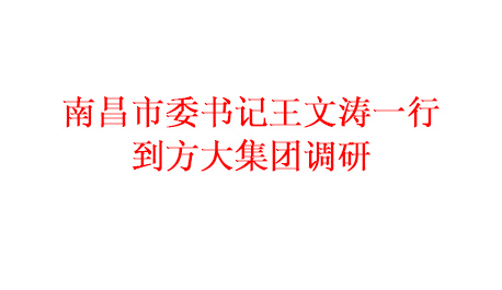 為推進項目建設 加快產(chǎn)業(yè)發(fā)展南昌市委書記王文濤一行到方大集團調(diào)研
